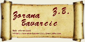 Zorana Bavarčić vizit kartica
